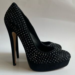 TRUTH OR DARE BY MADONNA-Sparkly Black High Heel with Platform Size 8.5